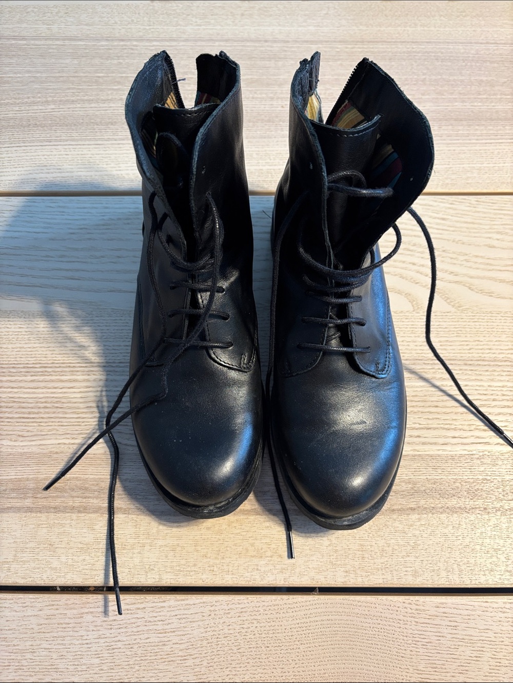 Women’s Black Lace-Up Ankle Booties